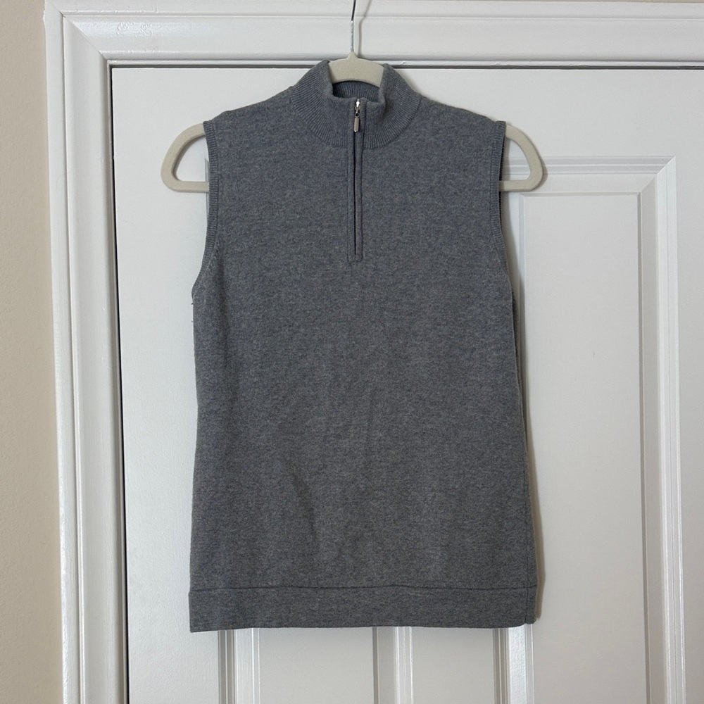 Fairway & Greene Wool Quarter Zip Sweater Vest